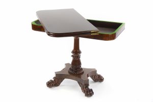 A William IV Fold Over Tea Table